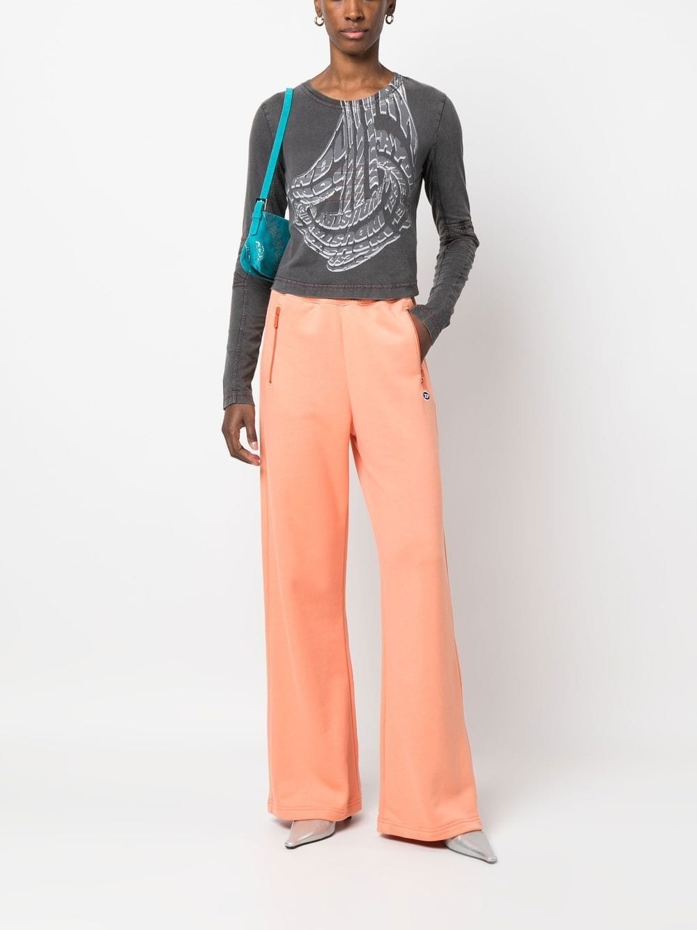 flared cotton joggers - 2