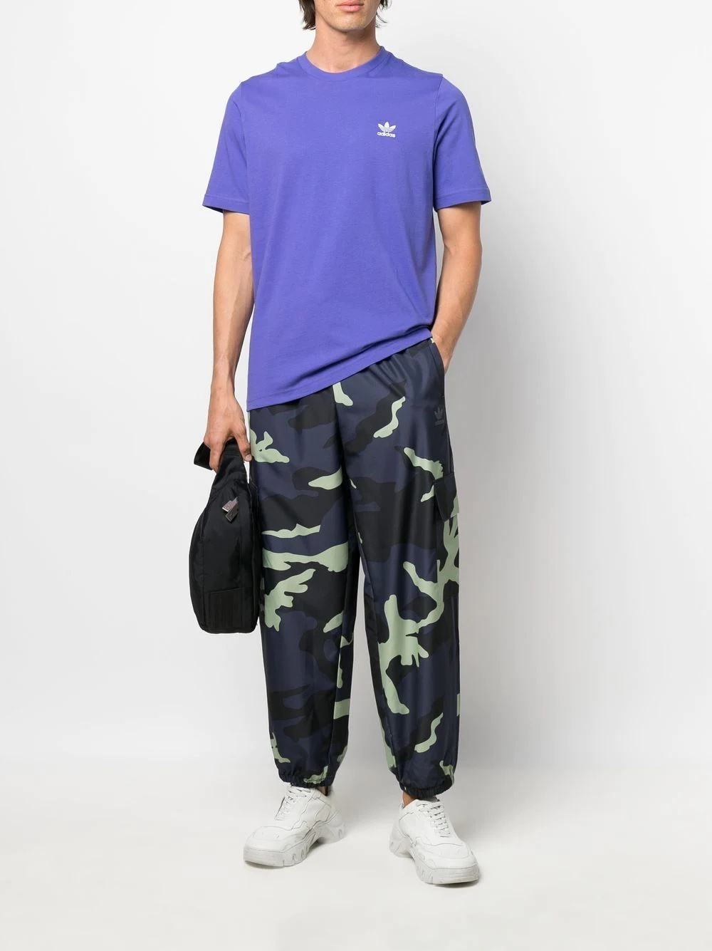 graphic-print side-pocket trousers - 2