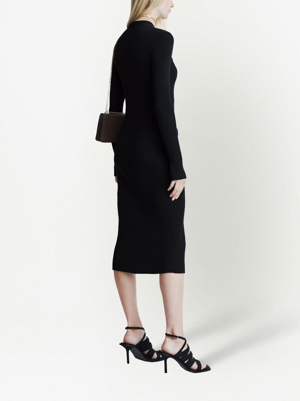 ribbed-knit cotton-blend dress - 3