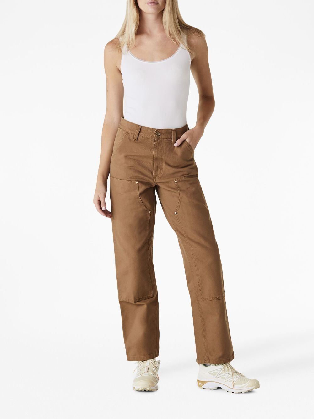 Double Knee straight-leg trousers - 2