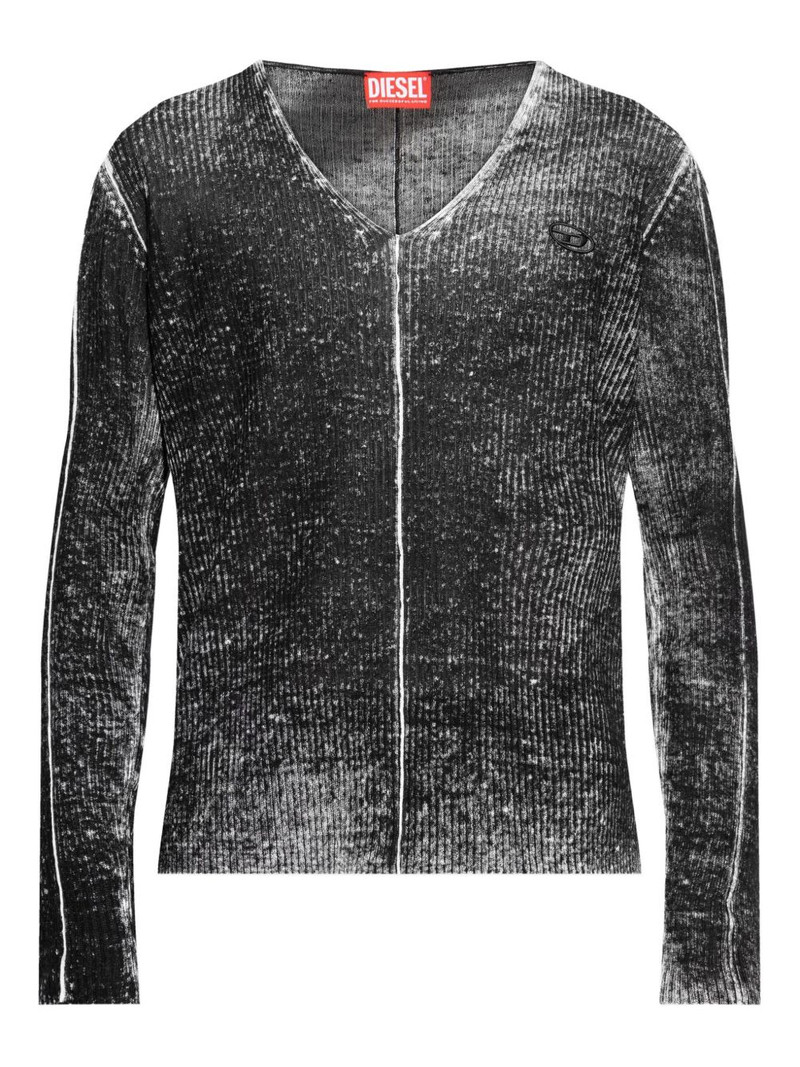 Robbel ribbed V-neck sweater 1