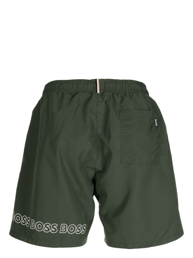 BOSS Dolphin logo-print swim shorts outlook