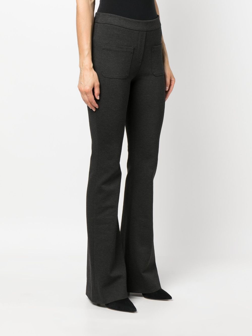 high-waisted flared  trousers - 3