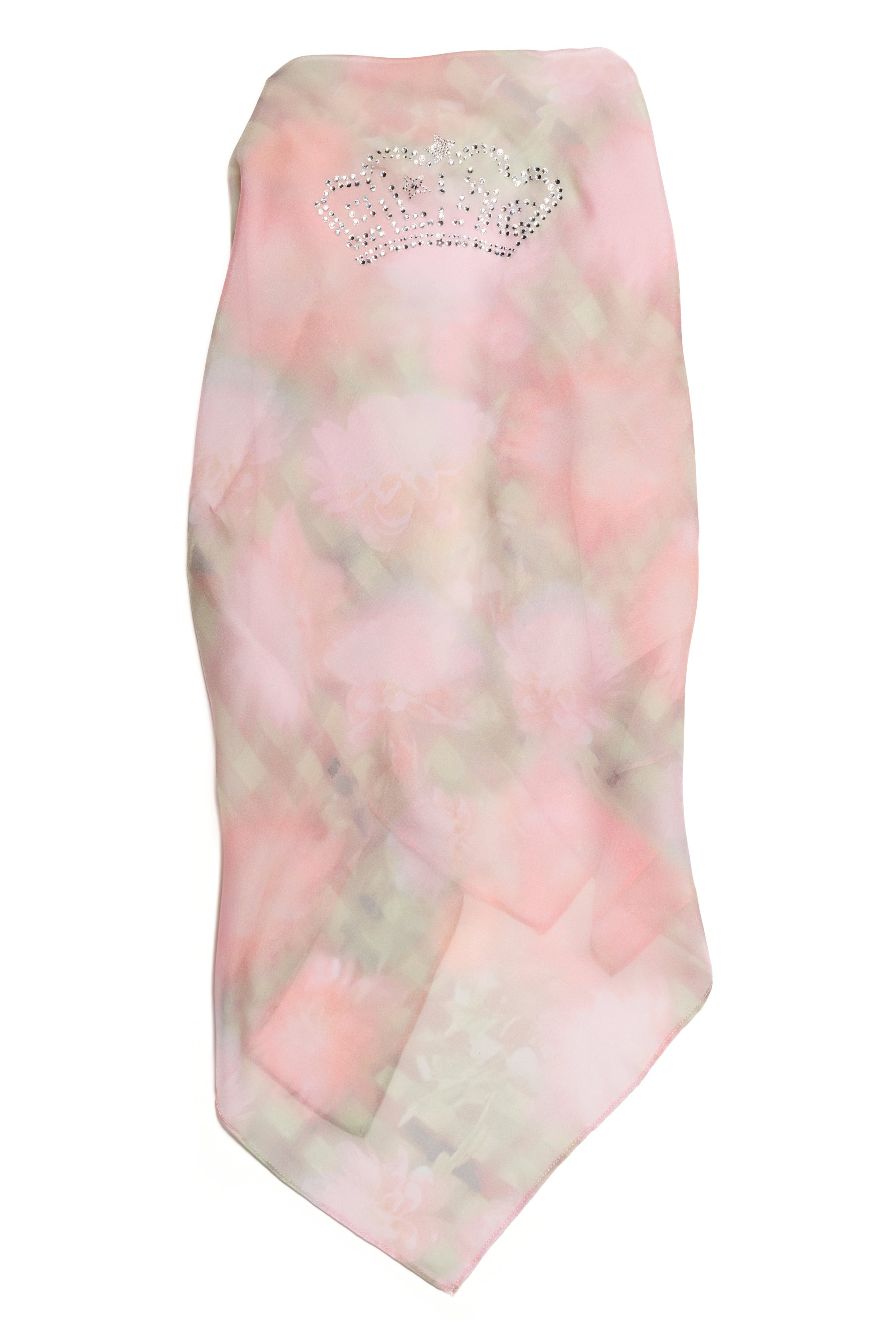WASHED DAISY PLAID PRINCESS FOULARD SCARF - 3