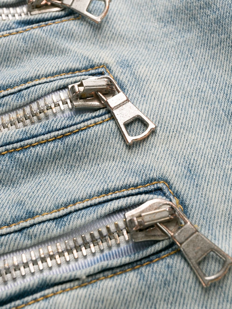 zip pockets denim skirt 6