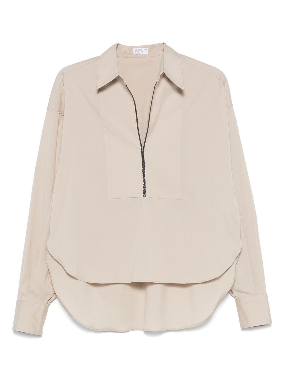 cotton-blend blouse - 1