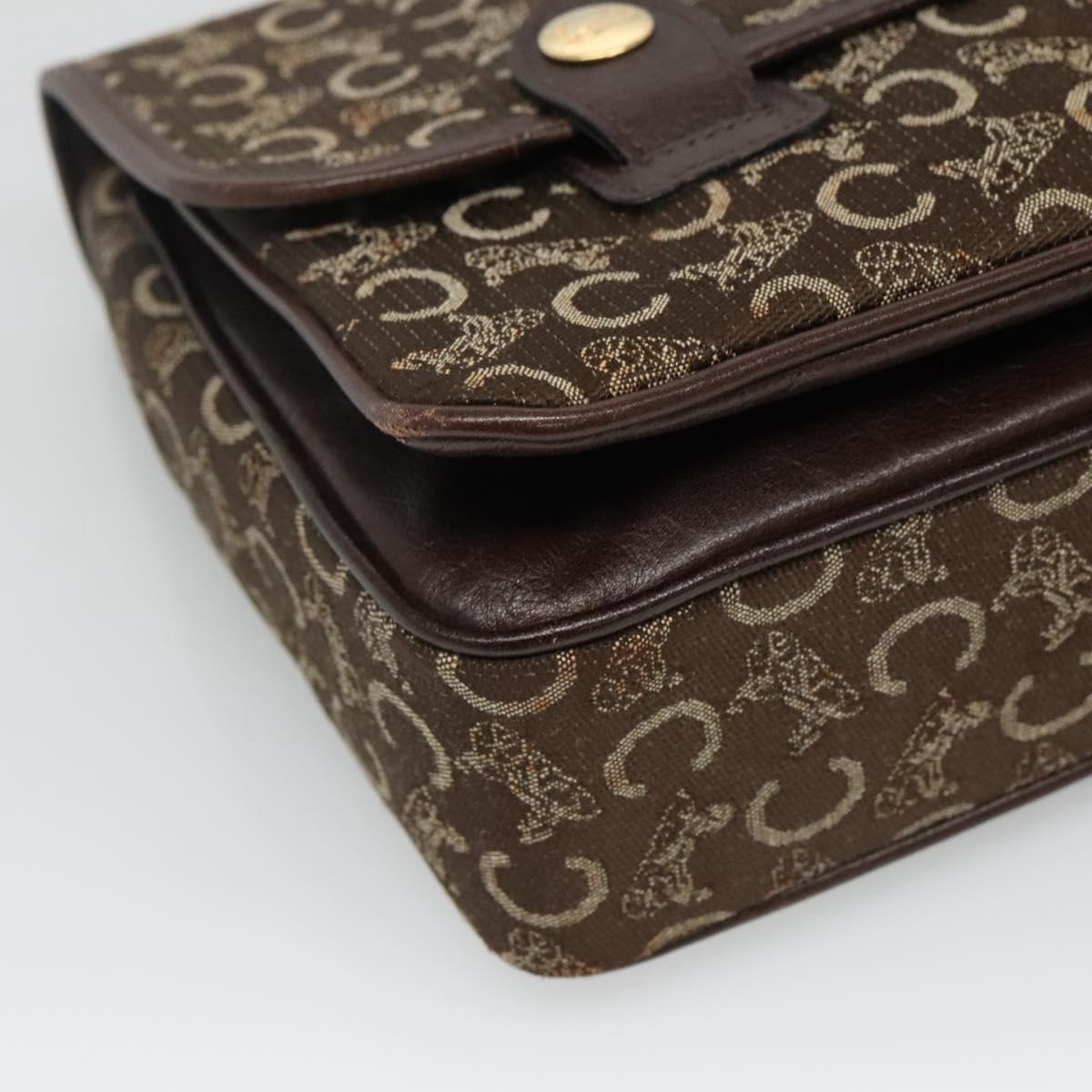 CELINE C Sulky Hand Bag Brown Gold - 11