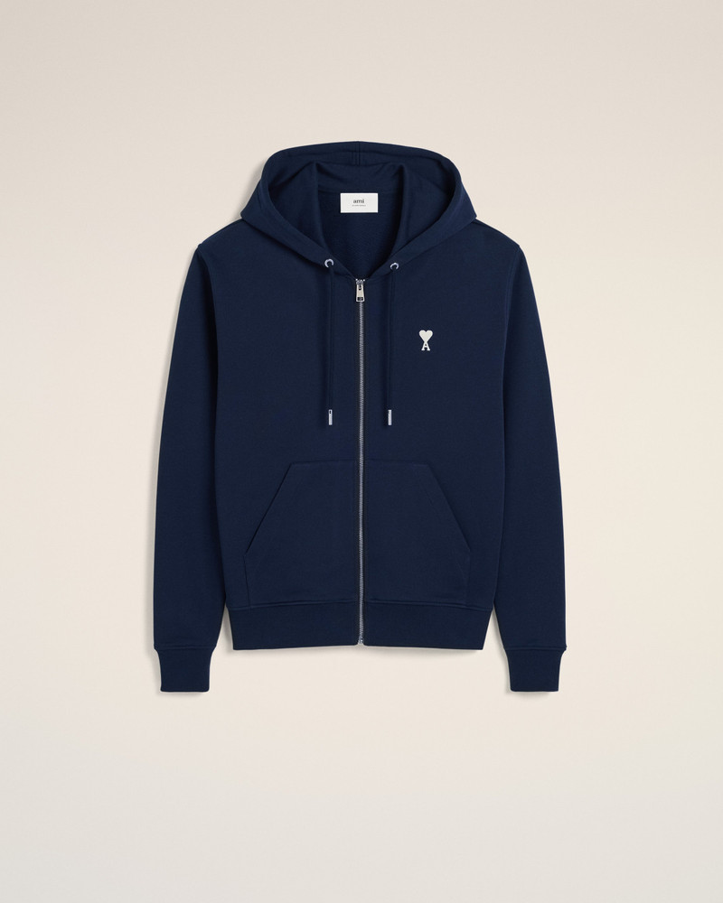 NAVY COTTON AMI DE COEUR HOODIE 1