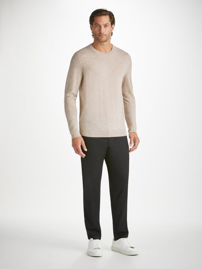 Derek Rose Men's Sweater Orson Merino Wool Oat outlook