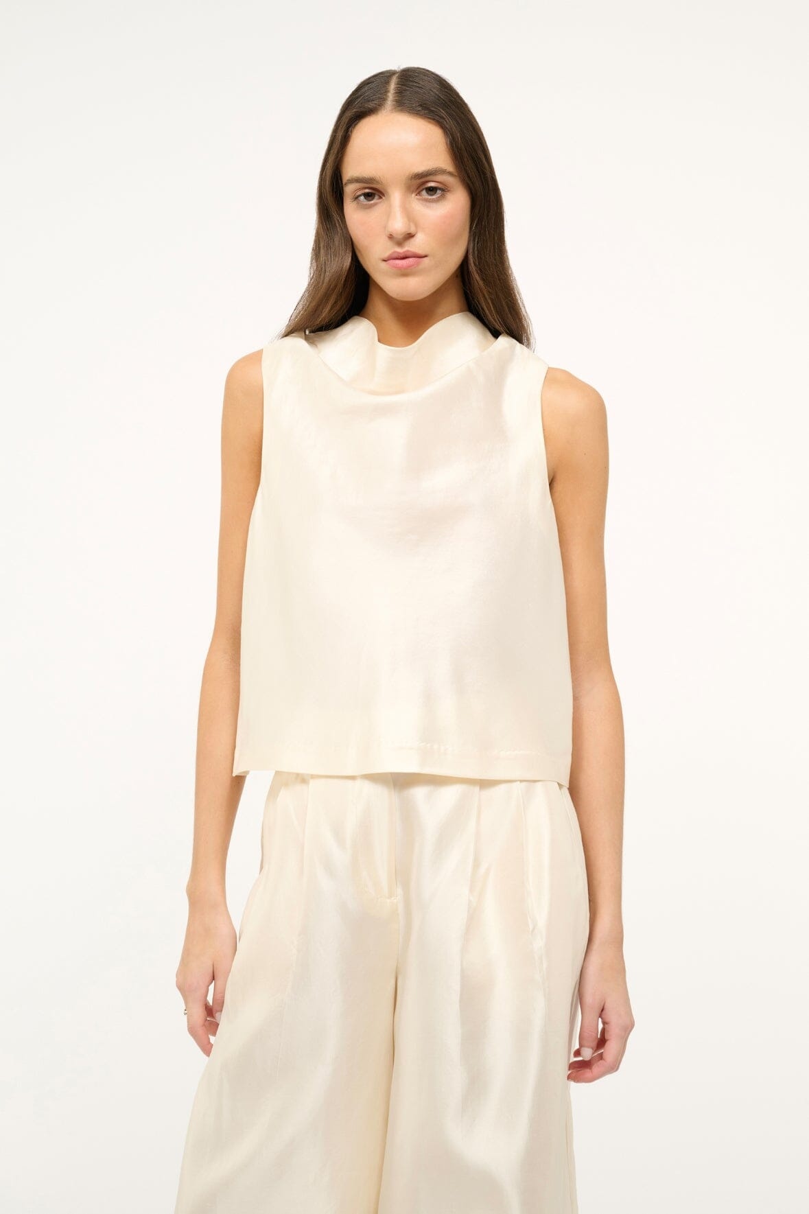 STAUD ROCHELLE TOP IVORY - 2