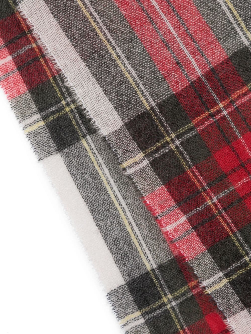 plaid fringed scarf - 3
