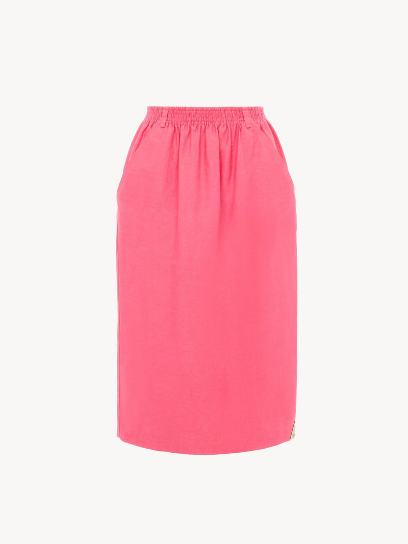 MIDI PENCIL SKIRT IN COTTON-MIX GABARDINE 1