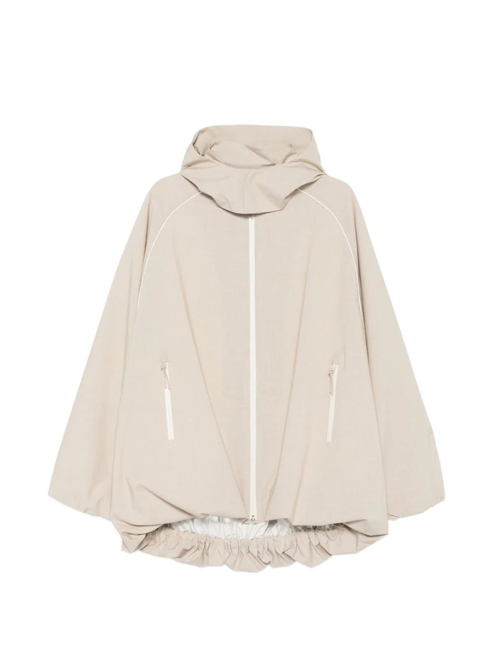 hooded piped jacket - 1