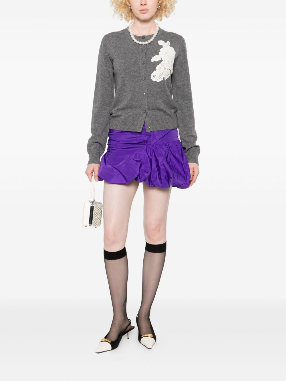 floral-lace cardigan - 2