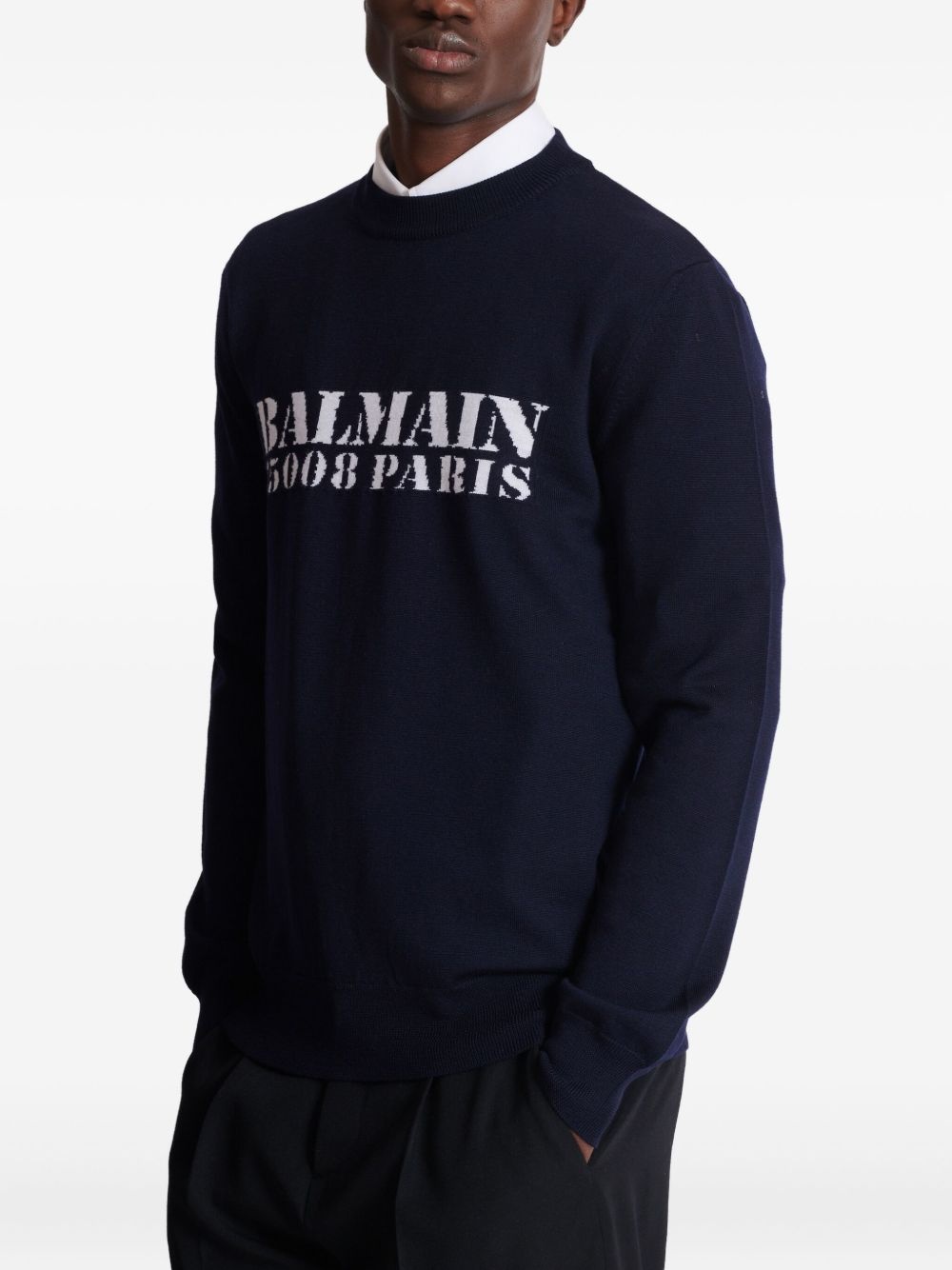 logo intarsia-knit jumper - 6
