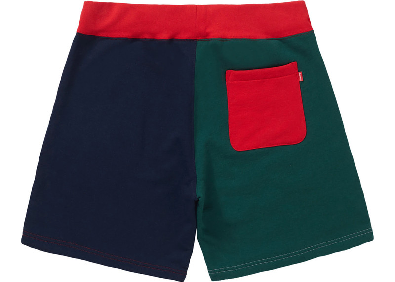 Supreme Supreme S Logo Colorblocked Sweatshort Red outlook