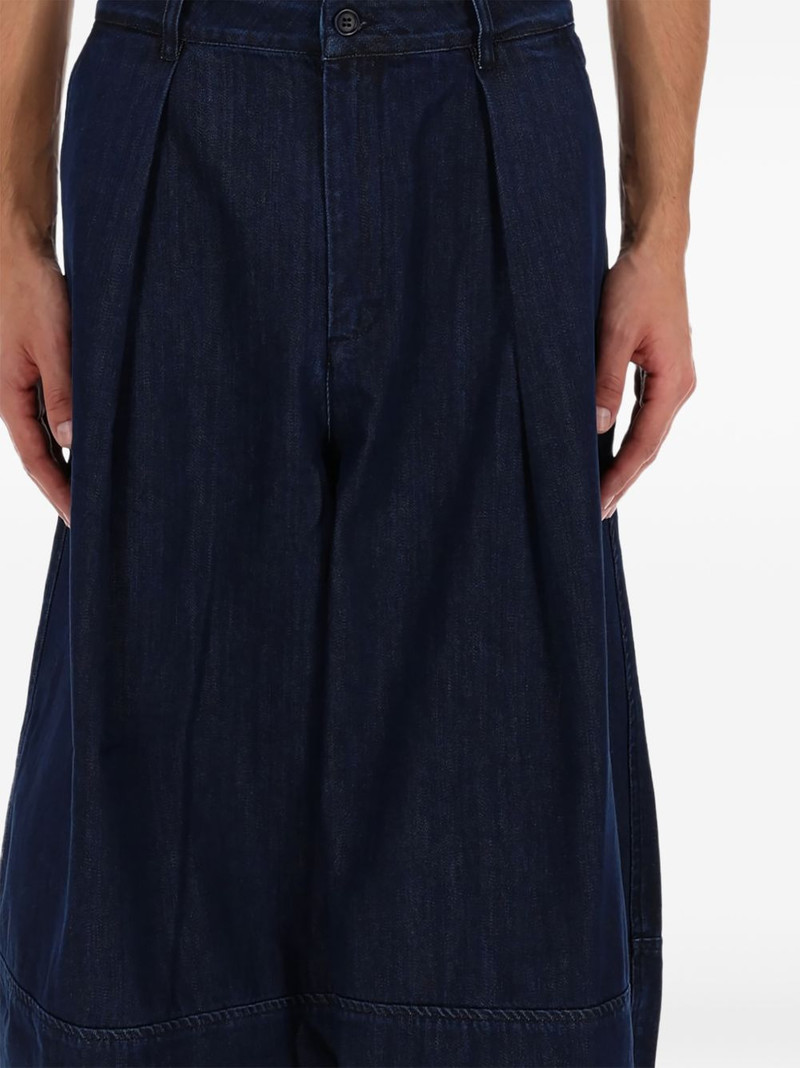 YMC pleated wide-leg jeans outlook