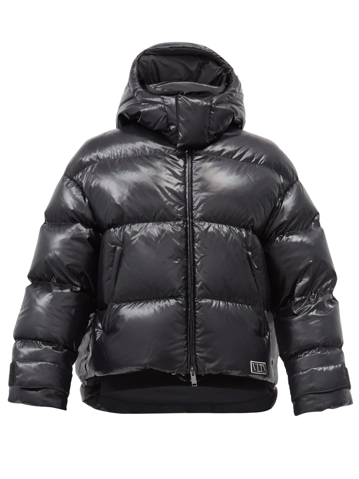 Hooded padded quilted-shell coat - 1