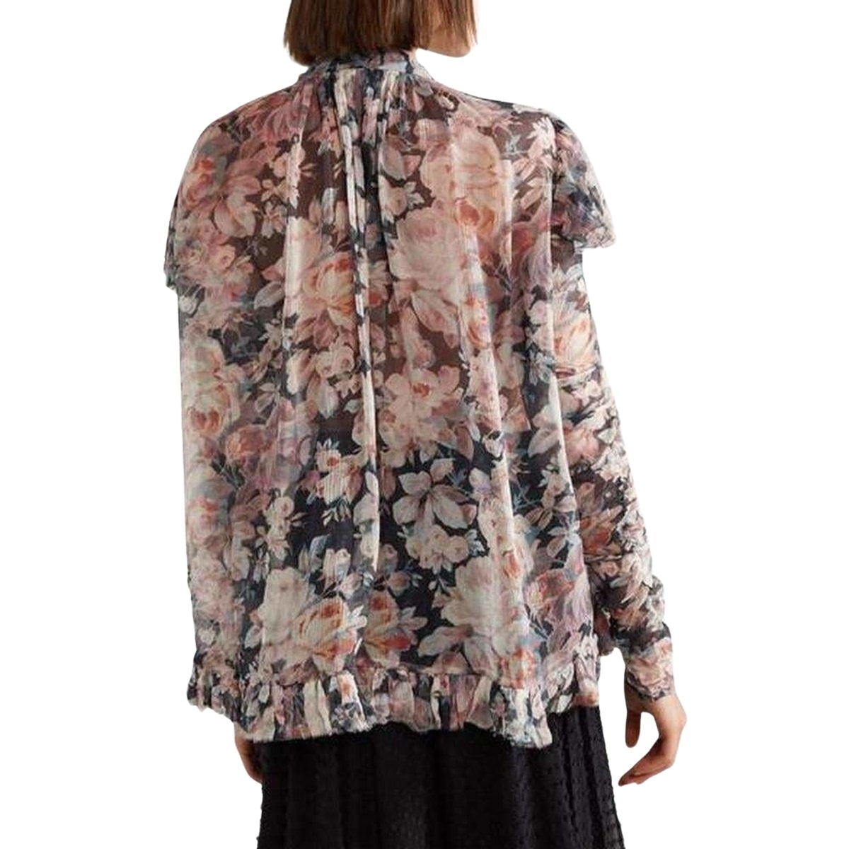 Tempest Frolic Ruffled Floral Print Silk Blouse - 3