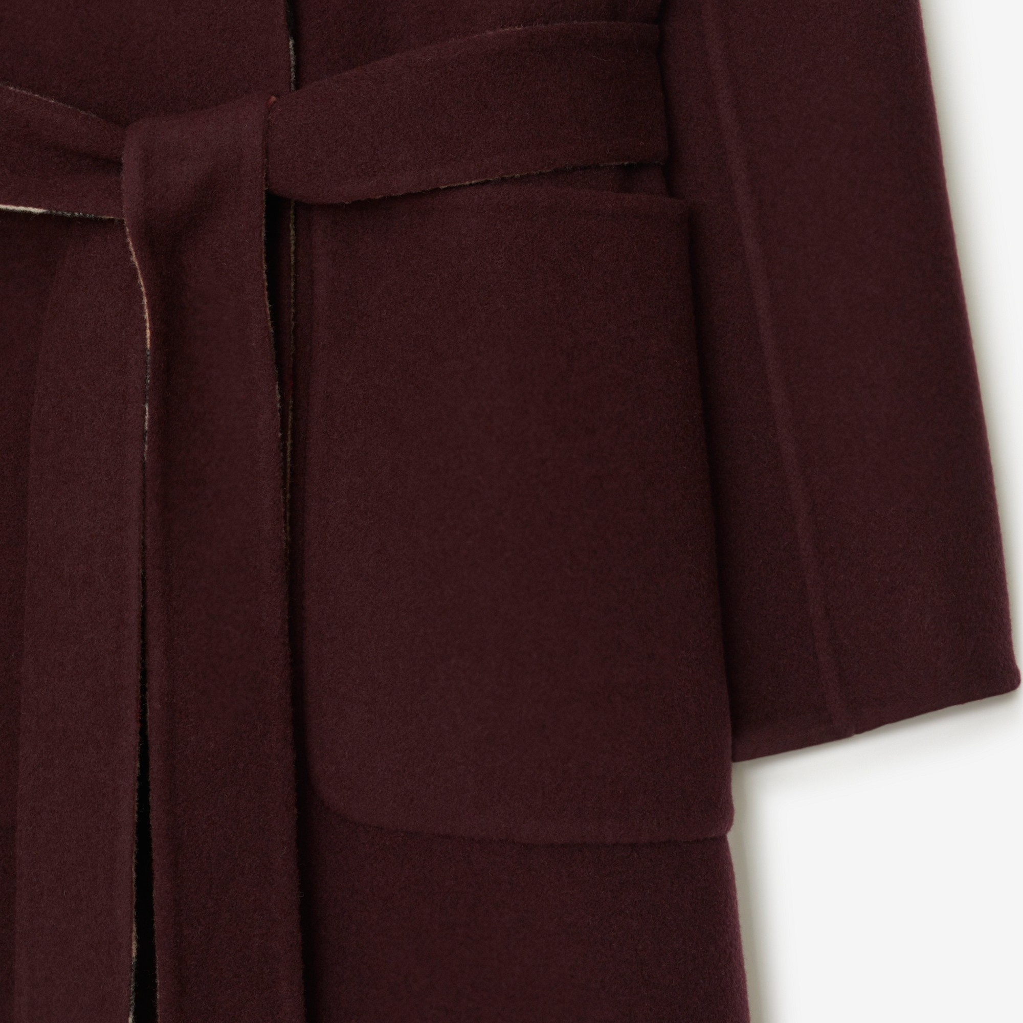 Check Wool Reversible Coat - 6