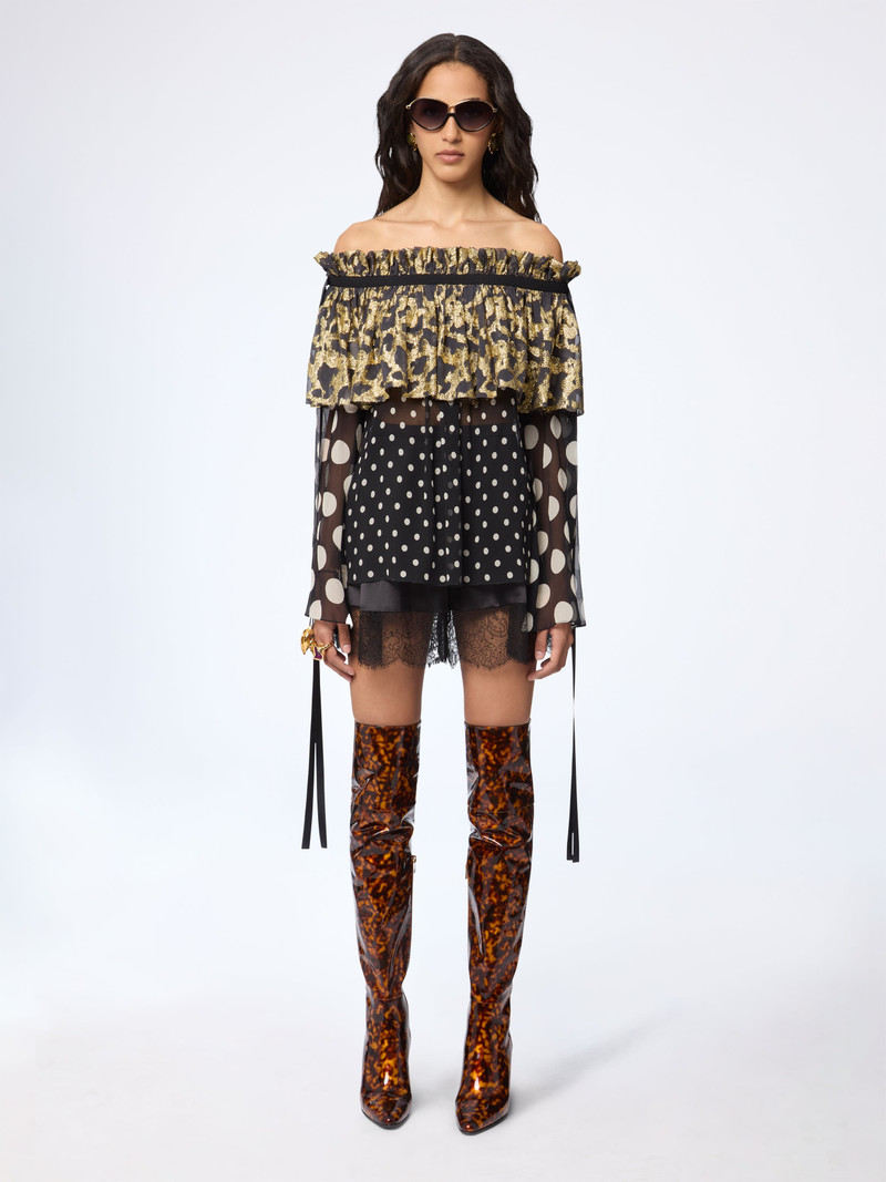 Polka Dot Satin Top 1