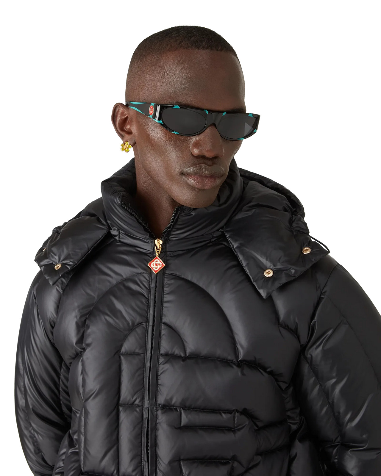 Black & Mint Sport Sunglasses | Casablanca Paris - 3