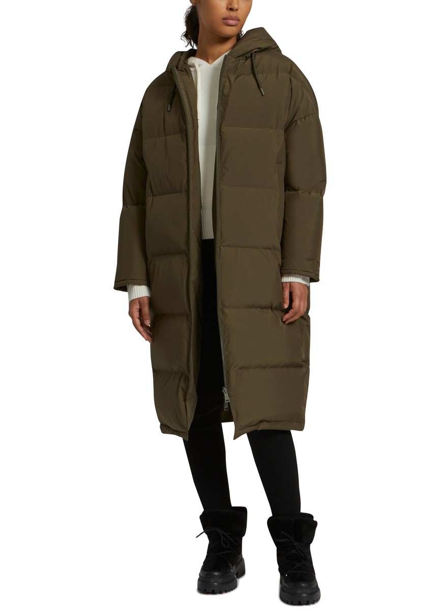 Long reversible puffer jacket made from a waterproof technical fabric - 5