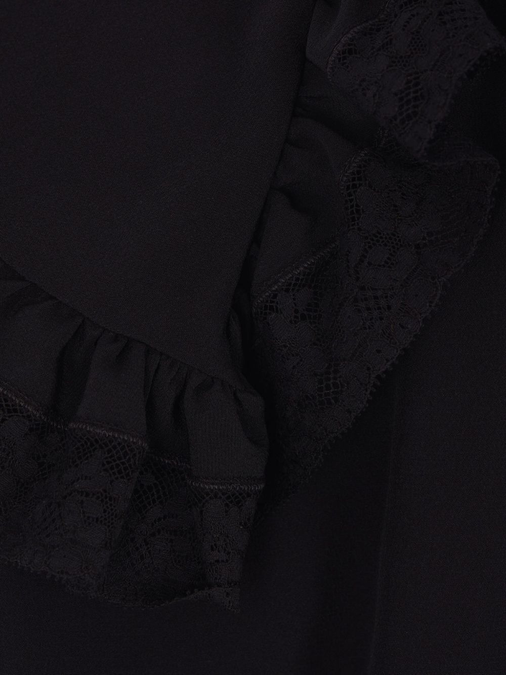 lace-trimmed ruffled top - 4