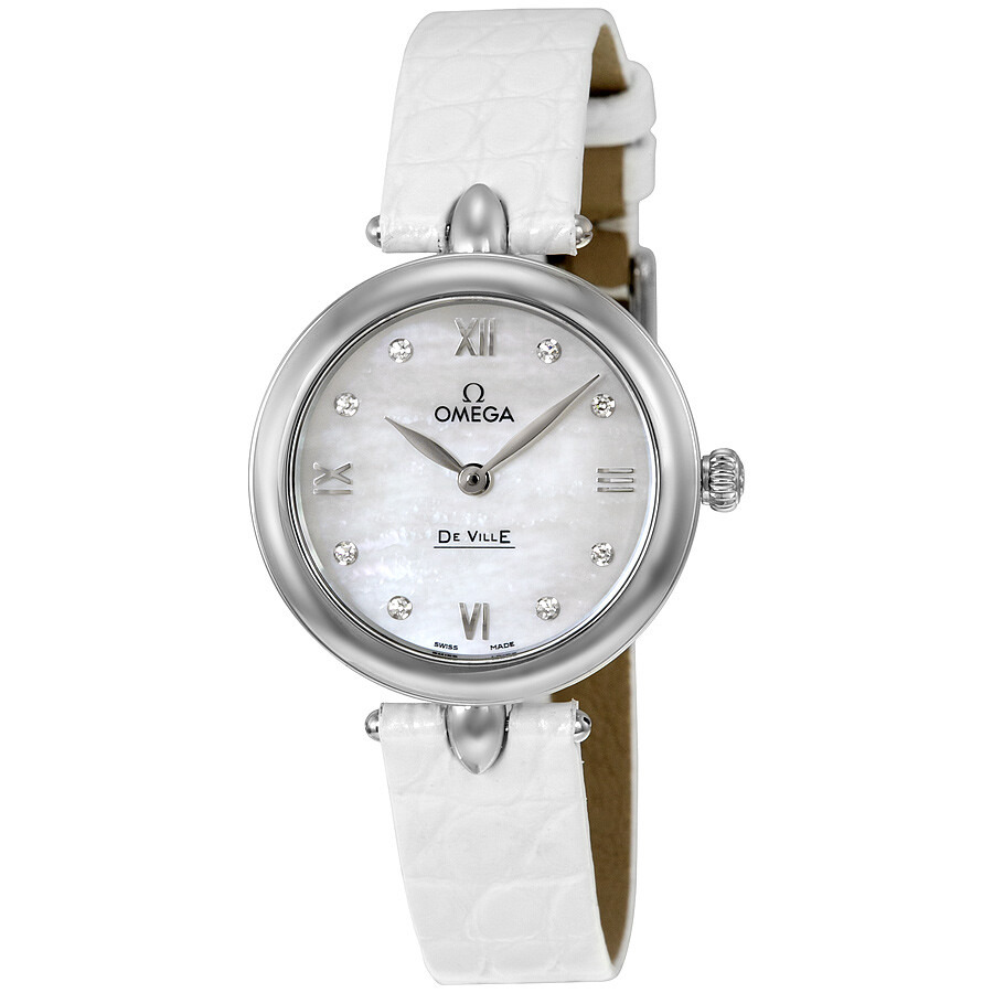 Omega De Ville Prestige Mother of Pearl Dial Ladies Watch 424.13.27.60.55.001 - 1