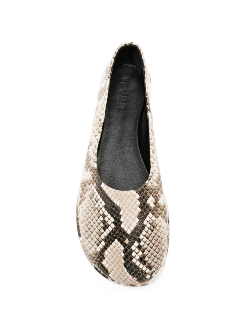 Suri snake-print flat pumps 4