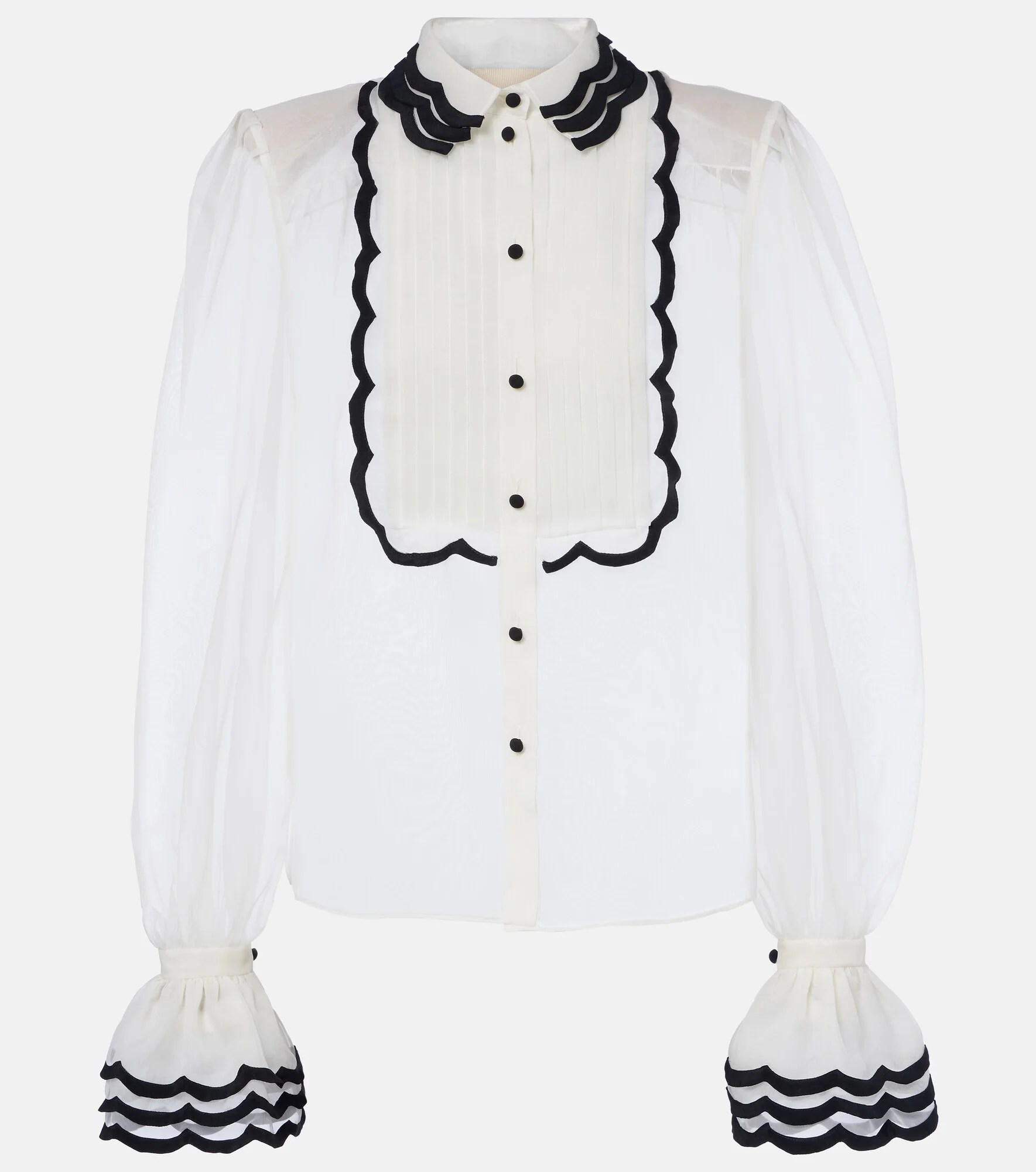 Sheer silk organza blouse - 1