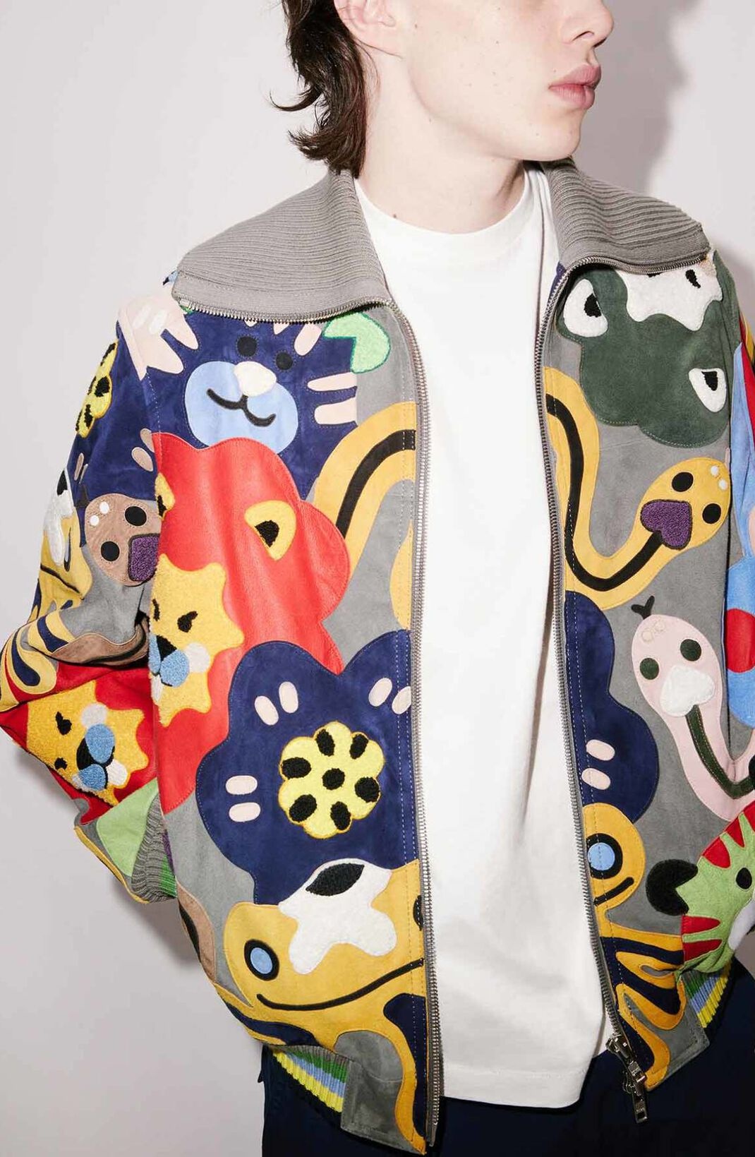 Boxy suede leather 'KENZOO' jacket - 6