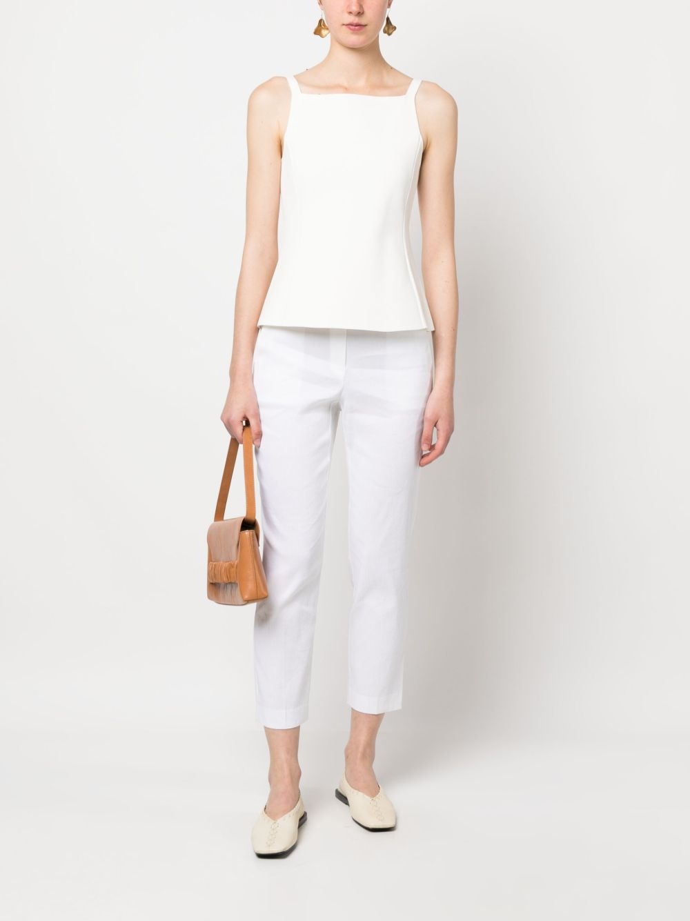 cropped slim-fit trousers - 2