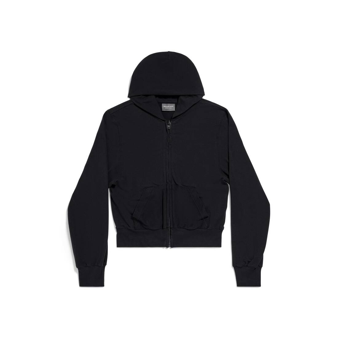 Women's Zip-up Hoodie Fitted in Black - 1