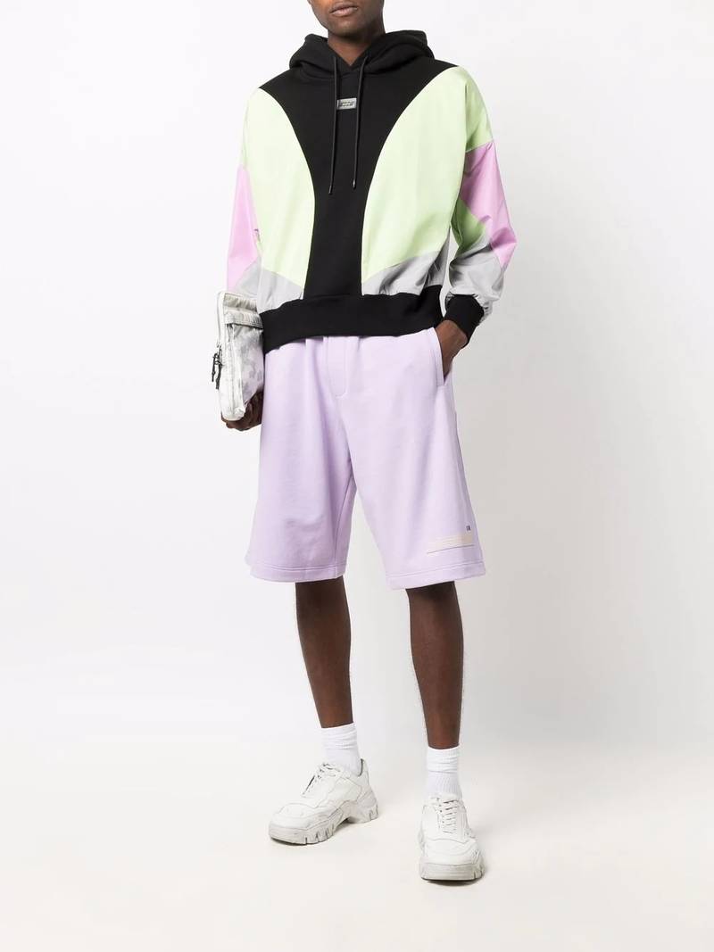 MSGM knee-length cotton track shorts outlook