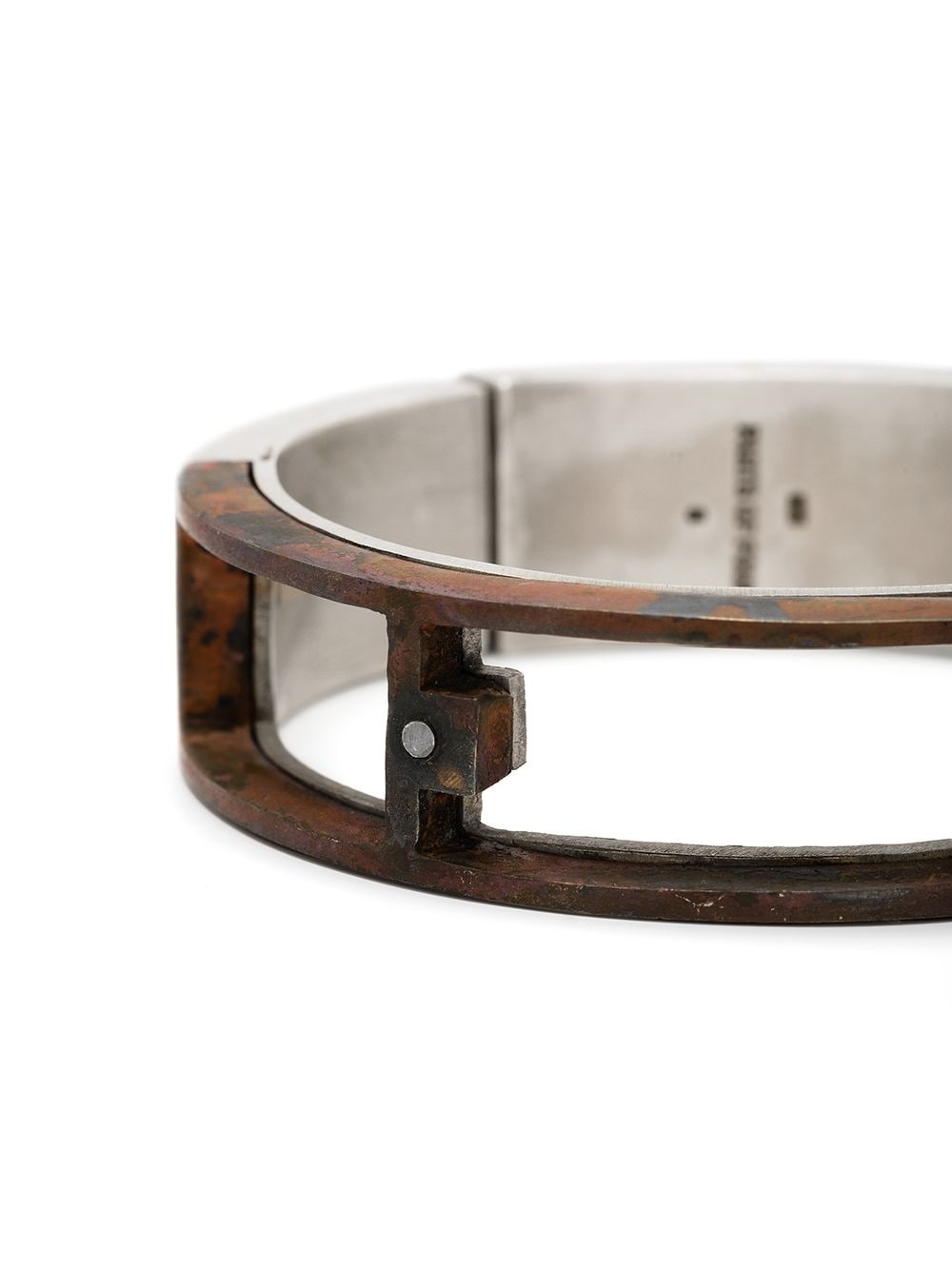 two-tone distressed cuff bracelet - 3