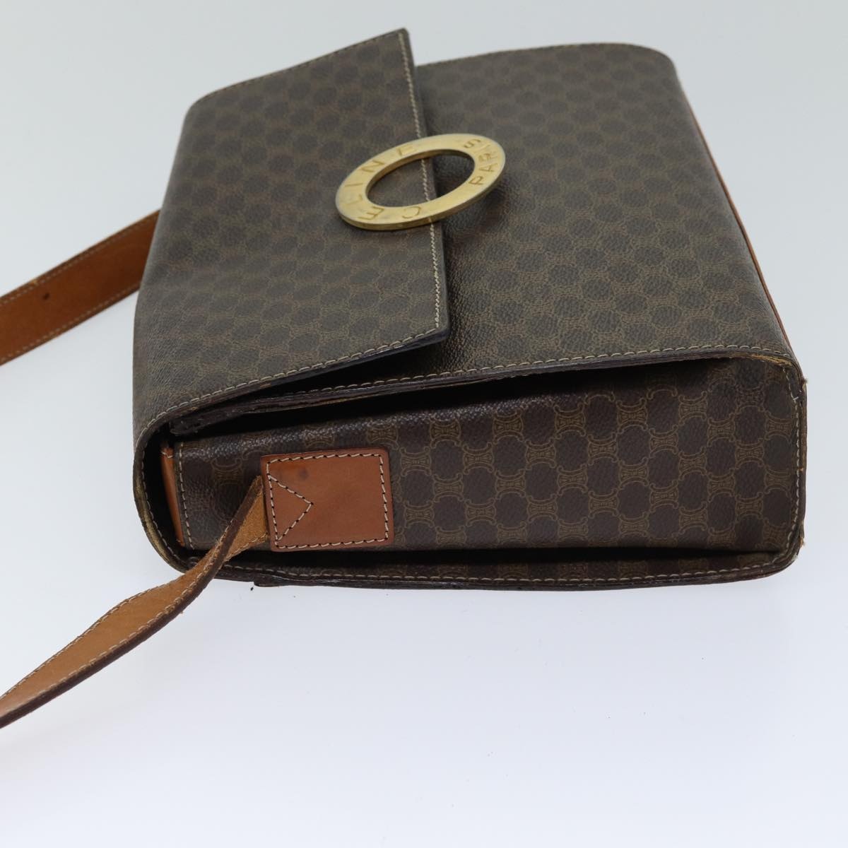 CELINE Macadam Canvas Shoulder Bag Pvc Brown - 3