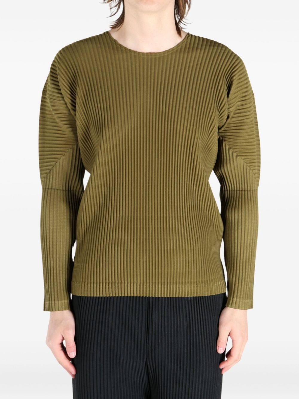 plissé-effect T-shirt - 2