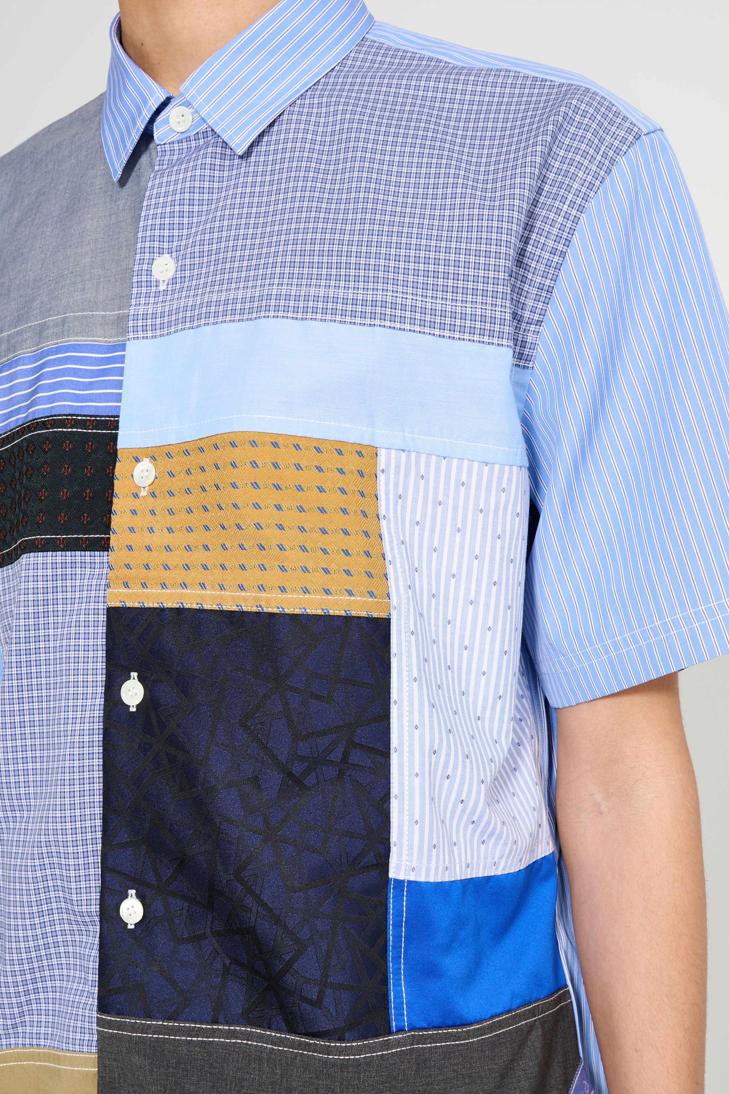 JUNYA WATANABE MAN SHIRT SAX / WHITE / NAVY - 5