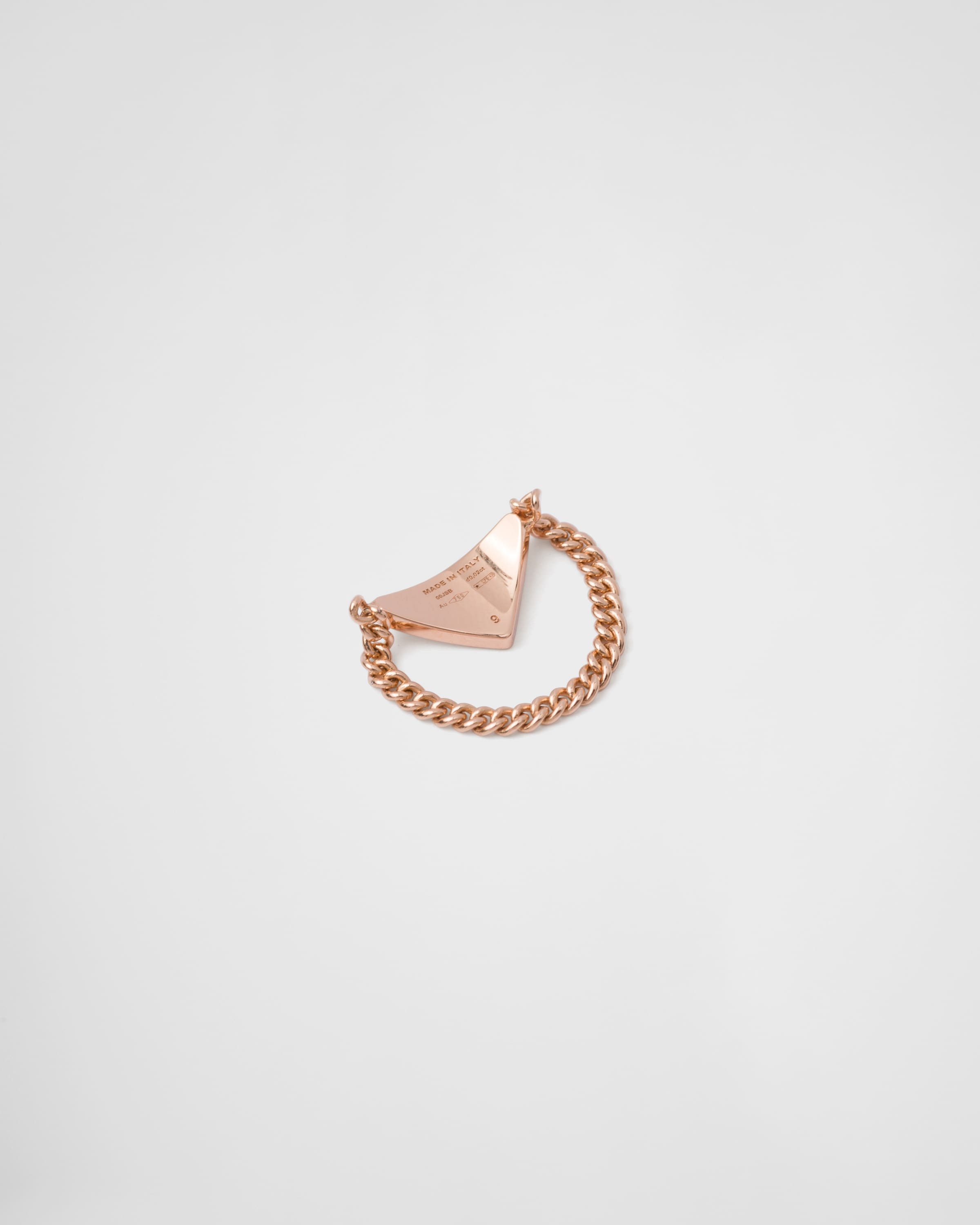 Eternal Gold chain ring in pink gold with diamonds - 3