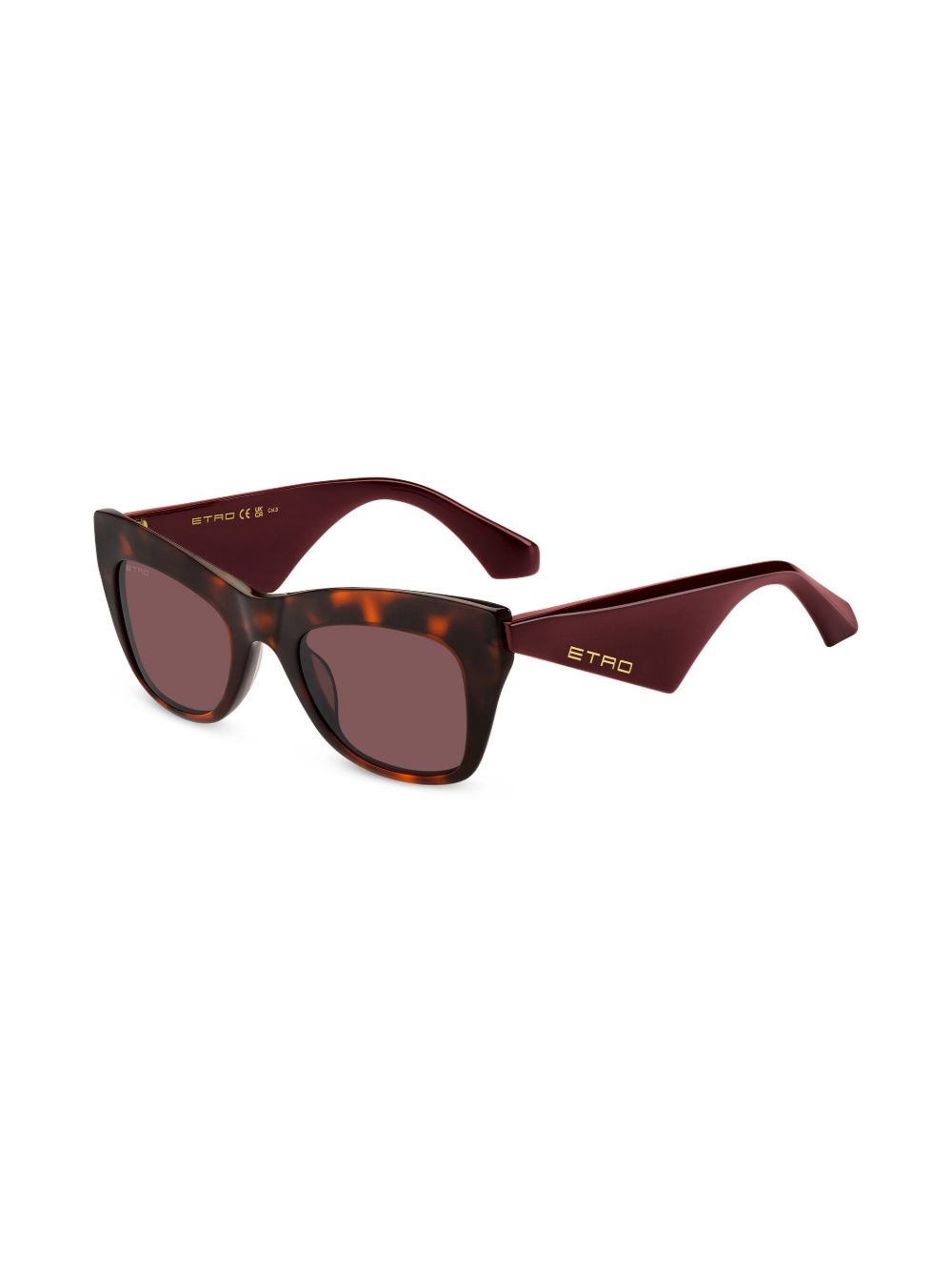 tortoiseshell-effect cat-eye sunglasses - 2