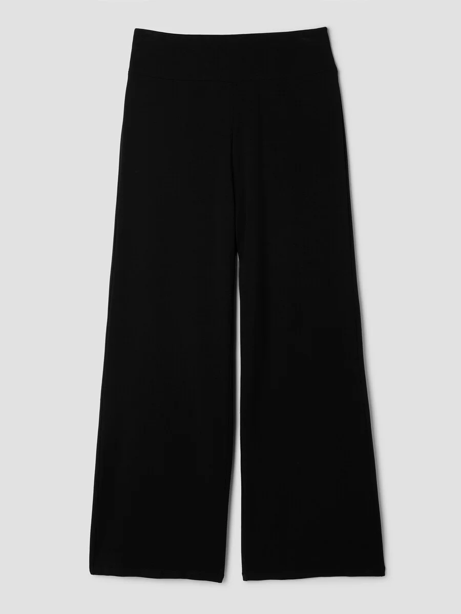 Stretch Jersey Knit Wide-Leg Pant - 1