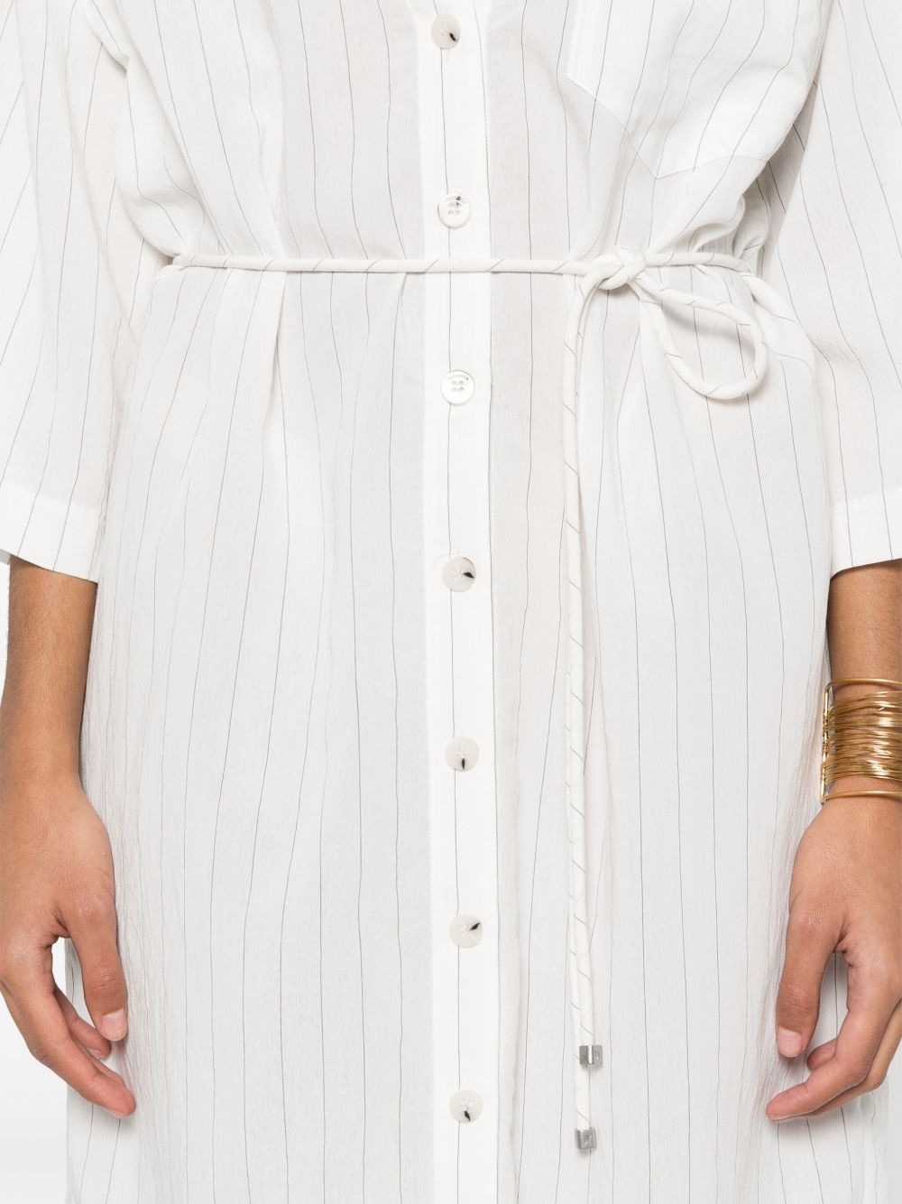 striped shirt dress - 5