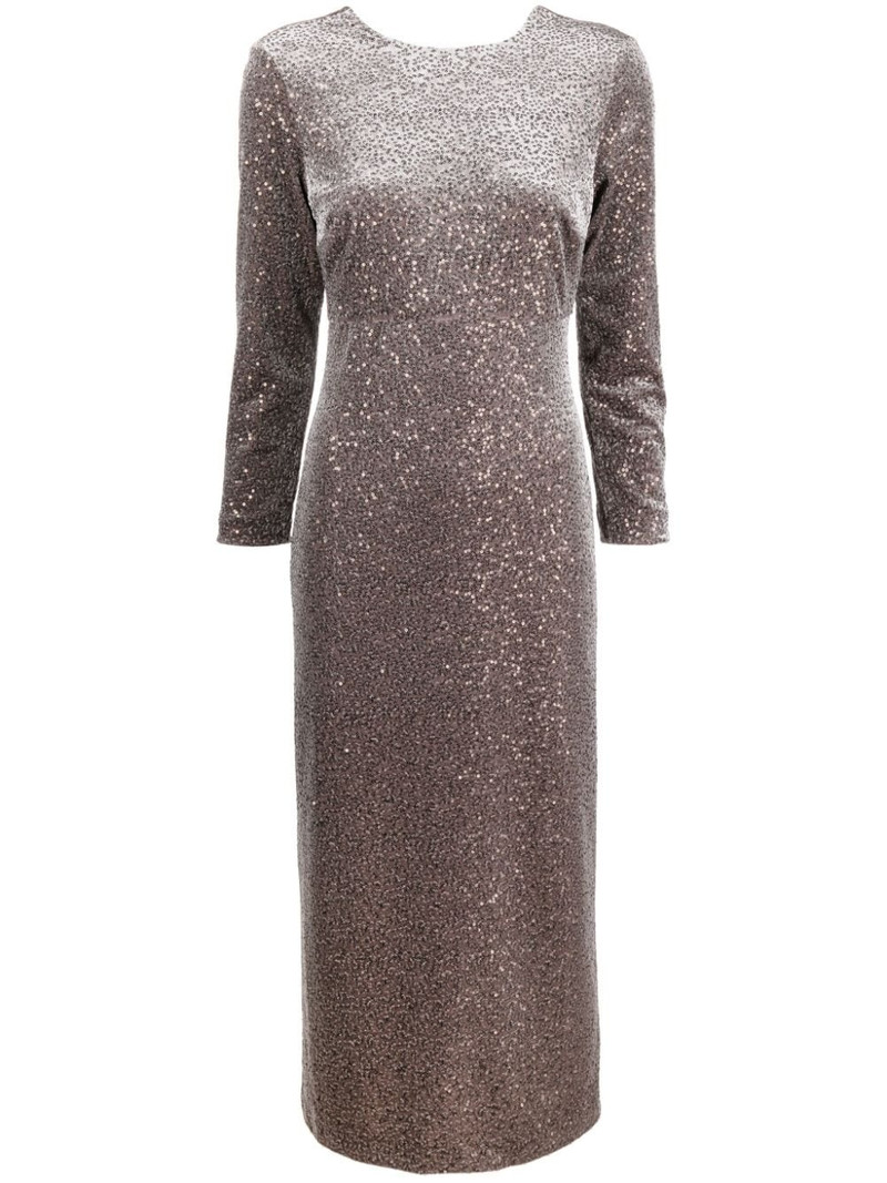 sequin-embellished velvet midi dress 1