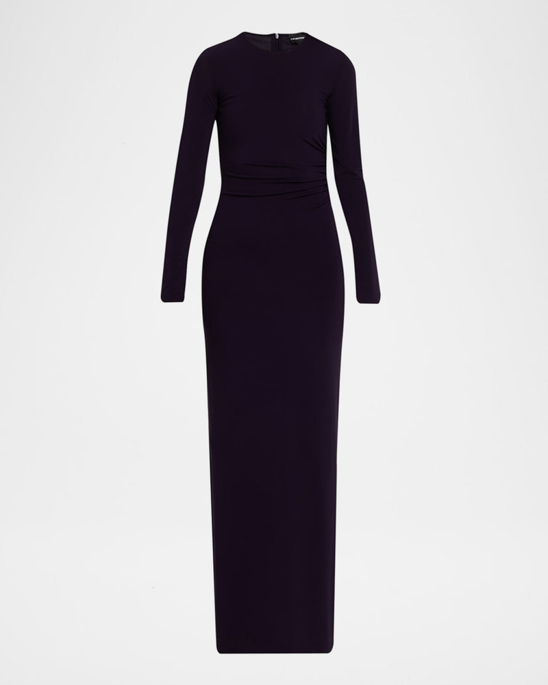 Ruched Jersey Column Gown 1