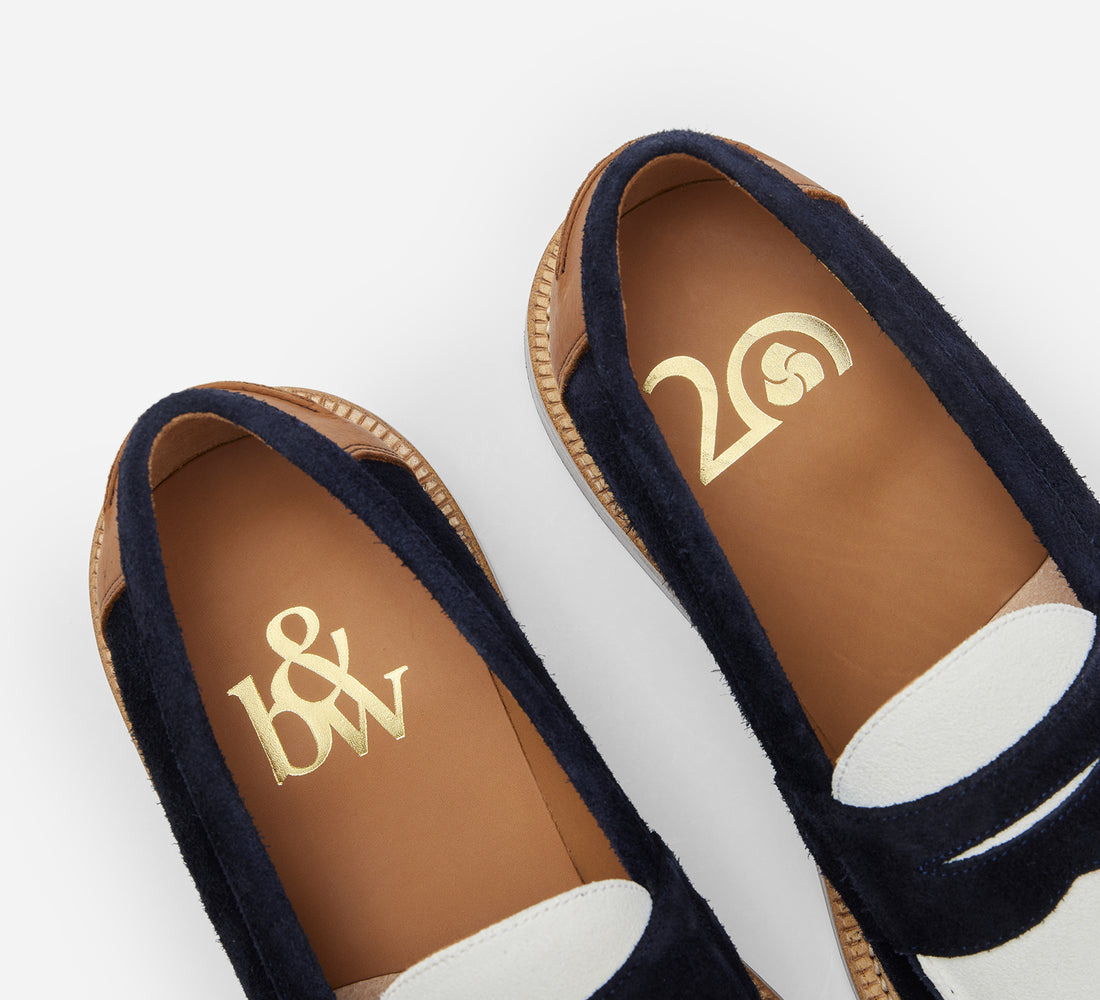 20th Anniversary Loafer - Navy/Cream Suede - 4