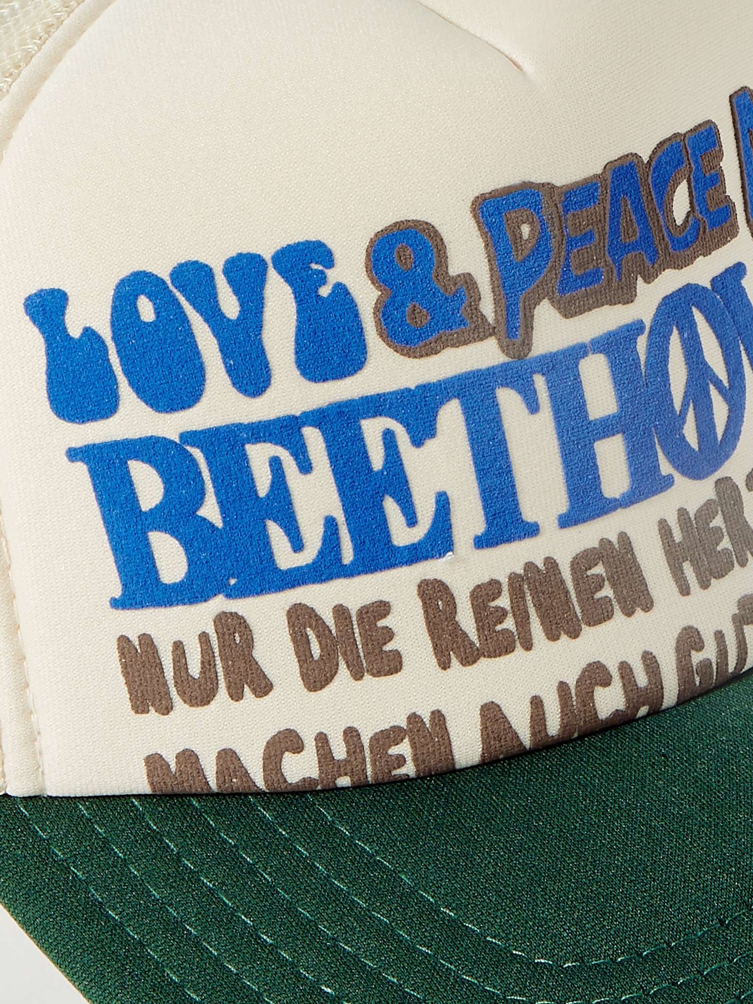 Love & Peace and Beethoven Printed Neoprene and Mesh Trucker Cap - 4