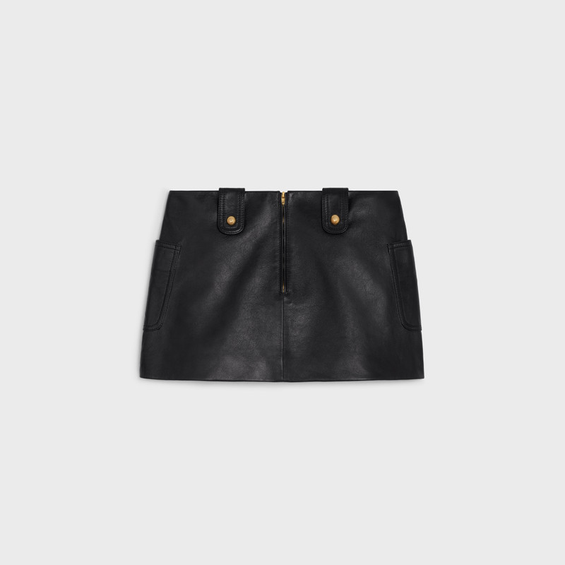 CELINE Mini skirt in soft lambskin outlook