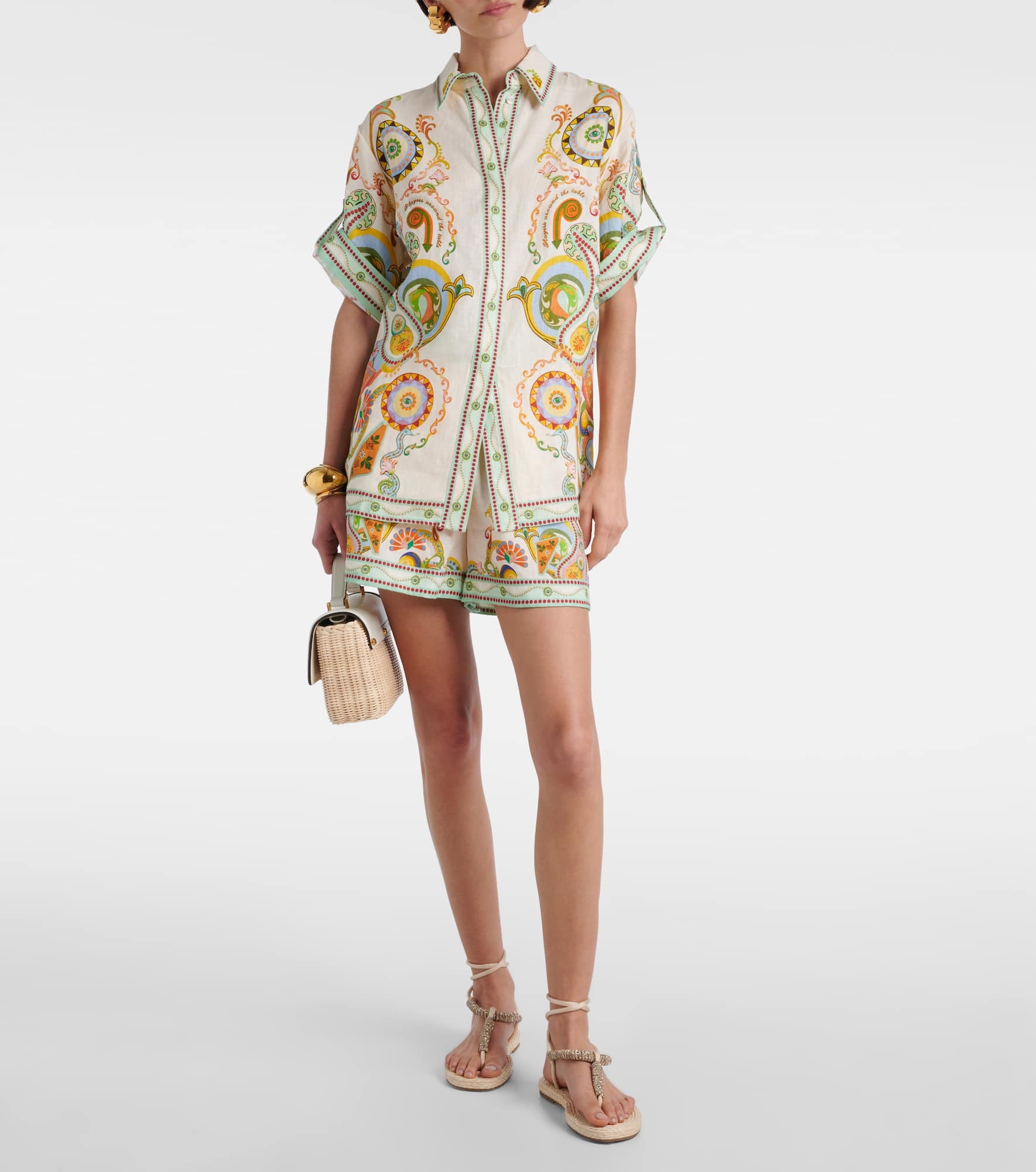 Pinball printed linen shorts - 2