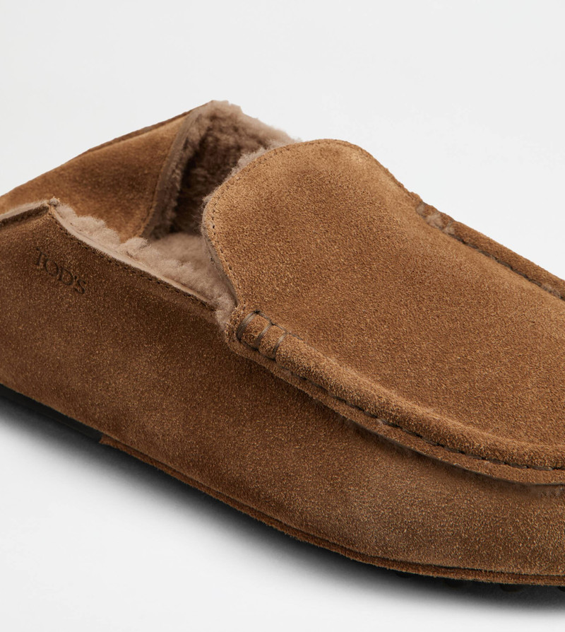 SLIPPER LOAFERS IN SUEDE - BROWN 7